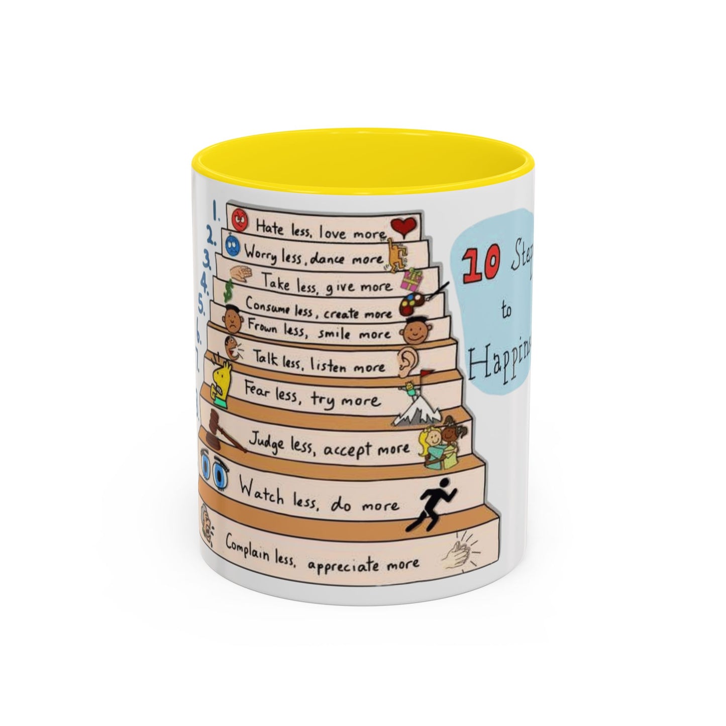 ☕ Start Your Day with Meaning Motivational Gift, Self-Care Mug, Unique Home Decor, Joyful Drinkware