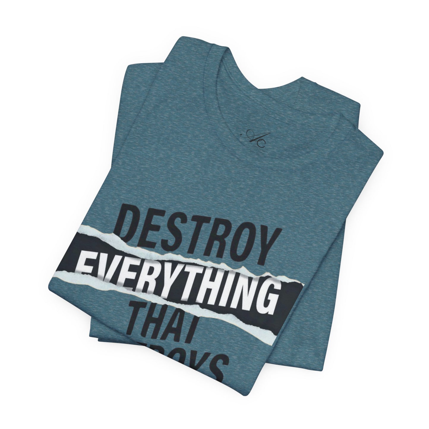 Destroy Everything That Destroys You T-Shirt  Bold Typographic Graphic Tee