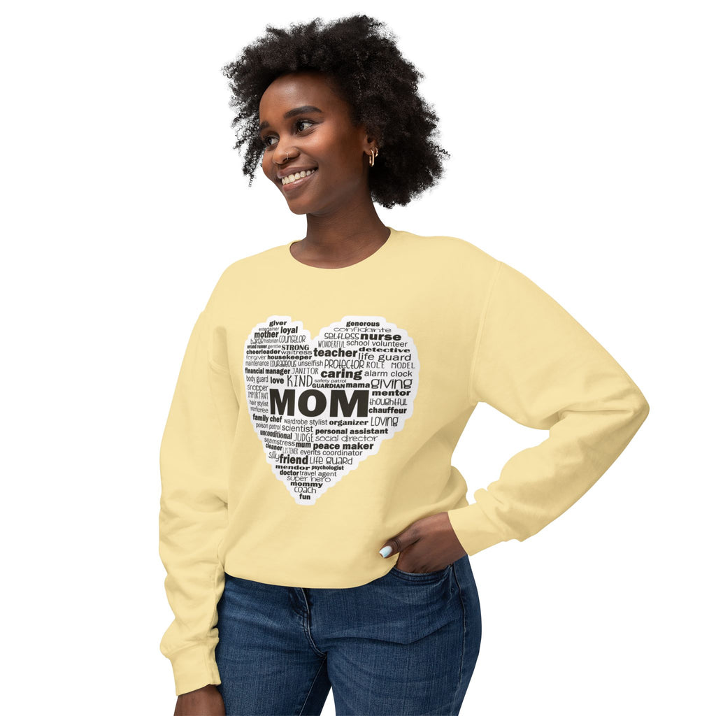Mom Word-Cloud Heart Sweatshirt  Mother's Day Gift