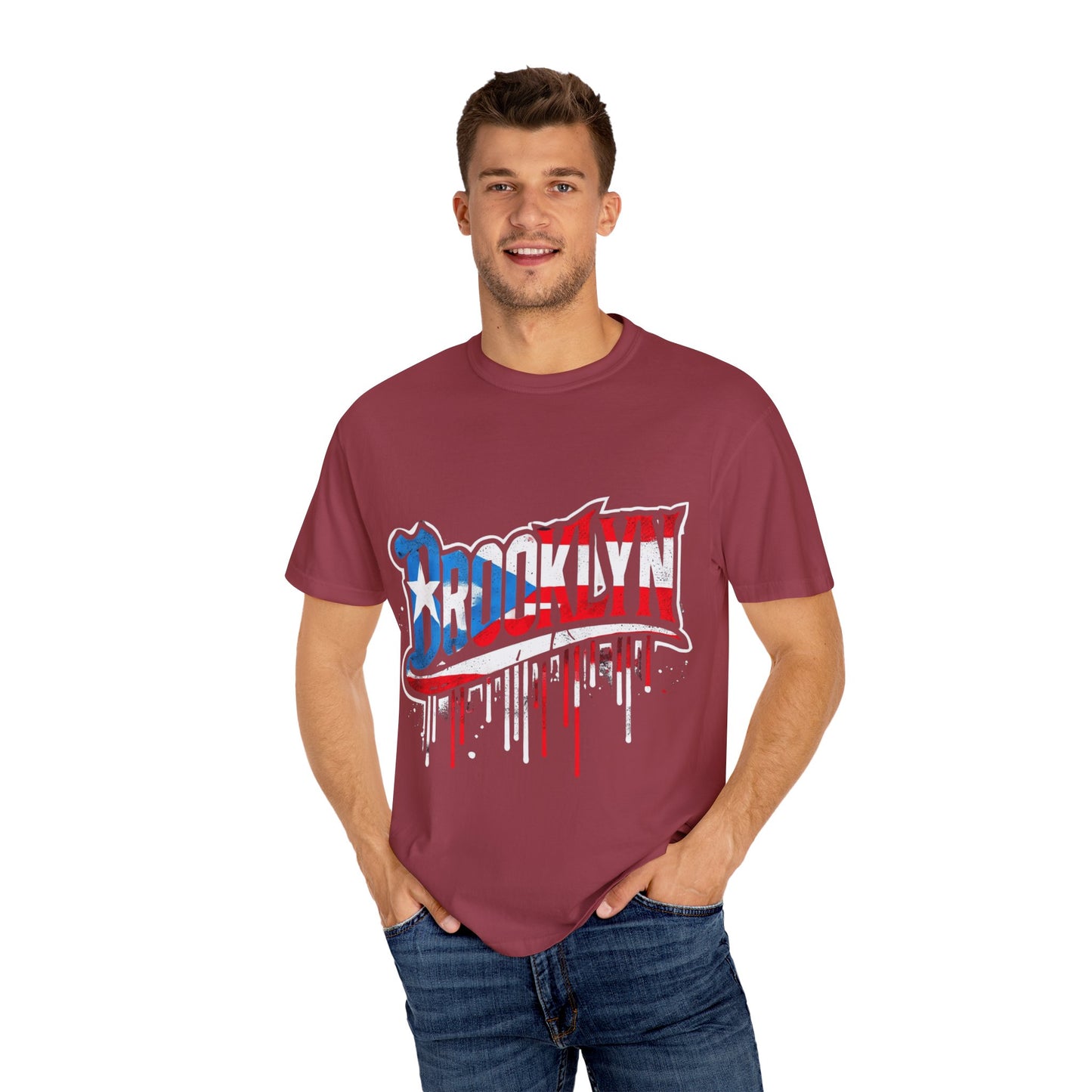 New York Meets Puerto Rico Brooklyn Style Unisex T-Shirt,  Streetwear Fashion