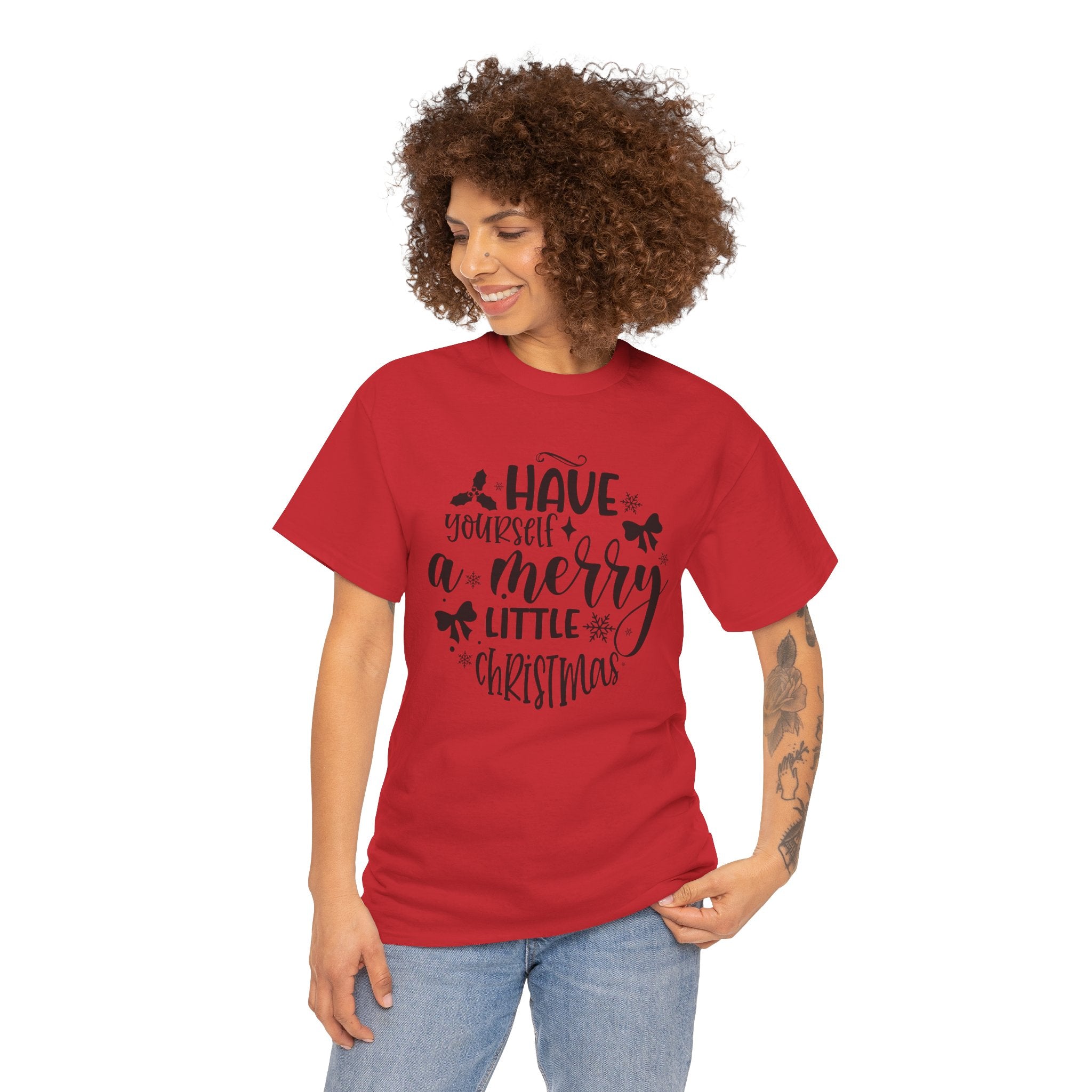 Merry Christmas Cotton Tee Holiday Graphic Tees & Cozy Festive Wear