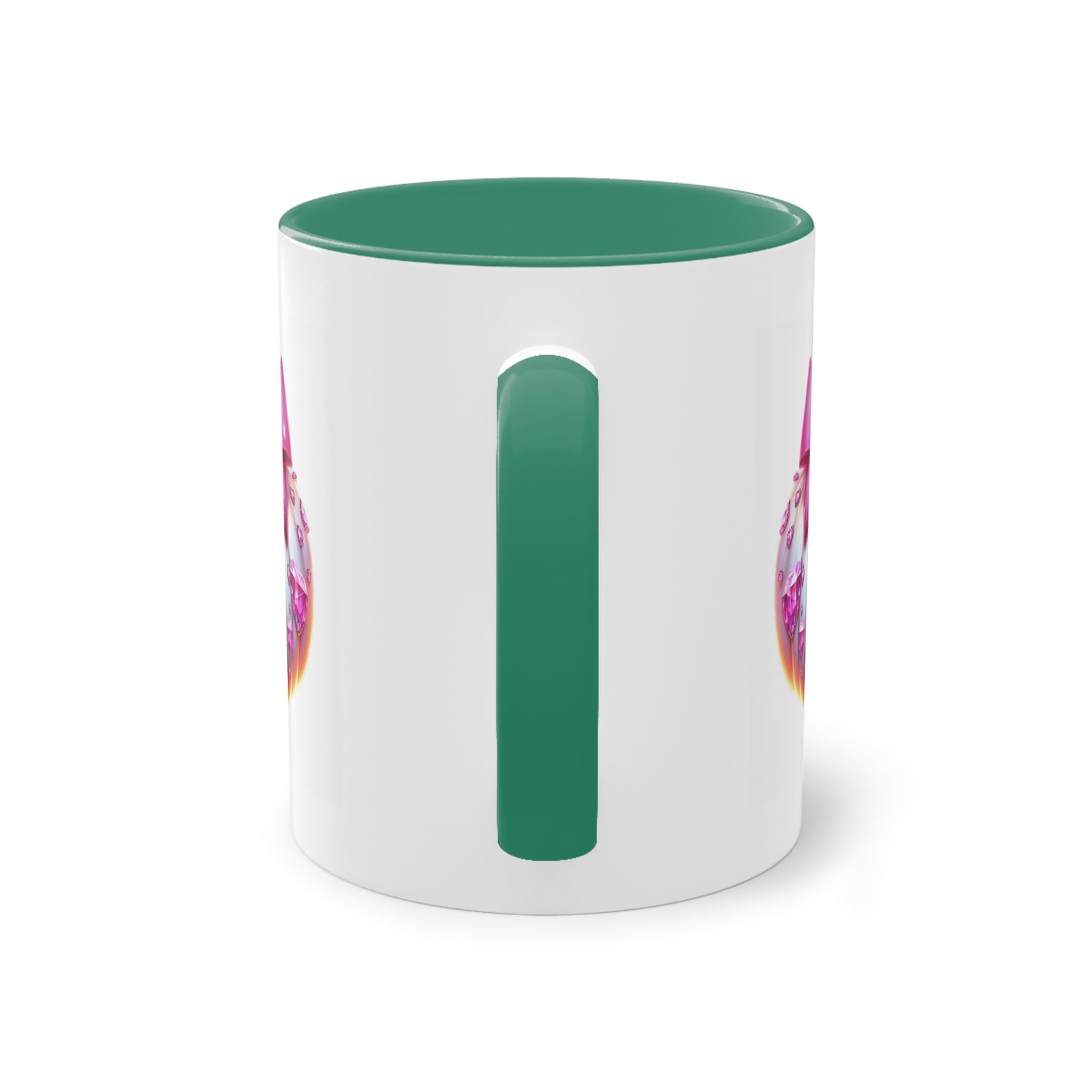 Vibrant Two-Tone Coffee Mug with Floral Design - Perfect Gift for Nature Lovers