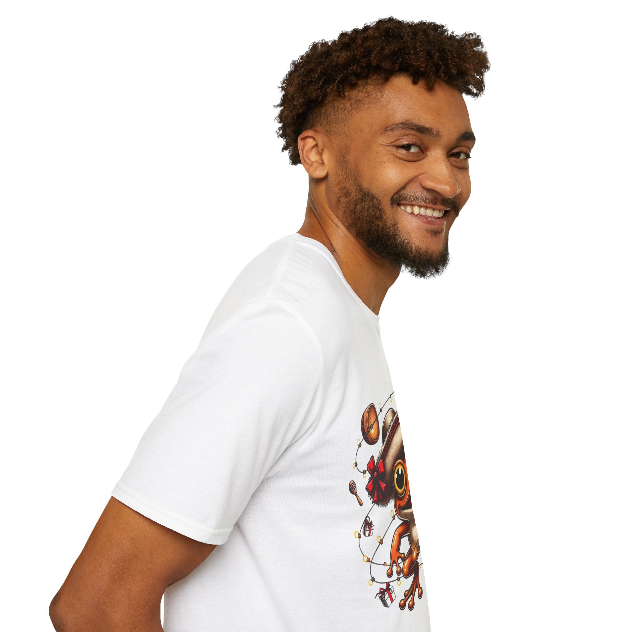 Puerto Rico Frog Holiday T-Shirt  Cute Coquí with Flag Heart (Christmas) Puerto Rico Navidades