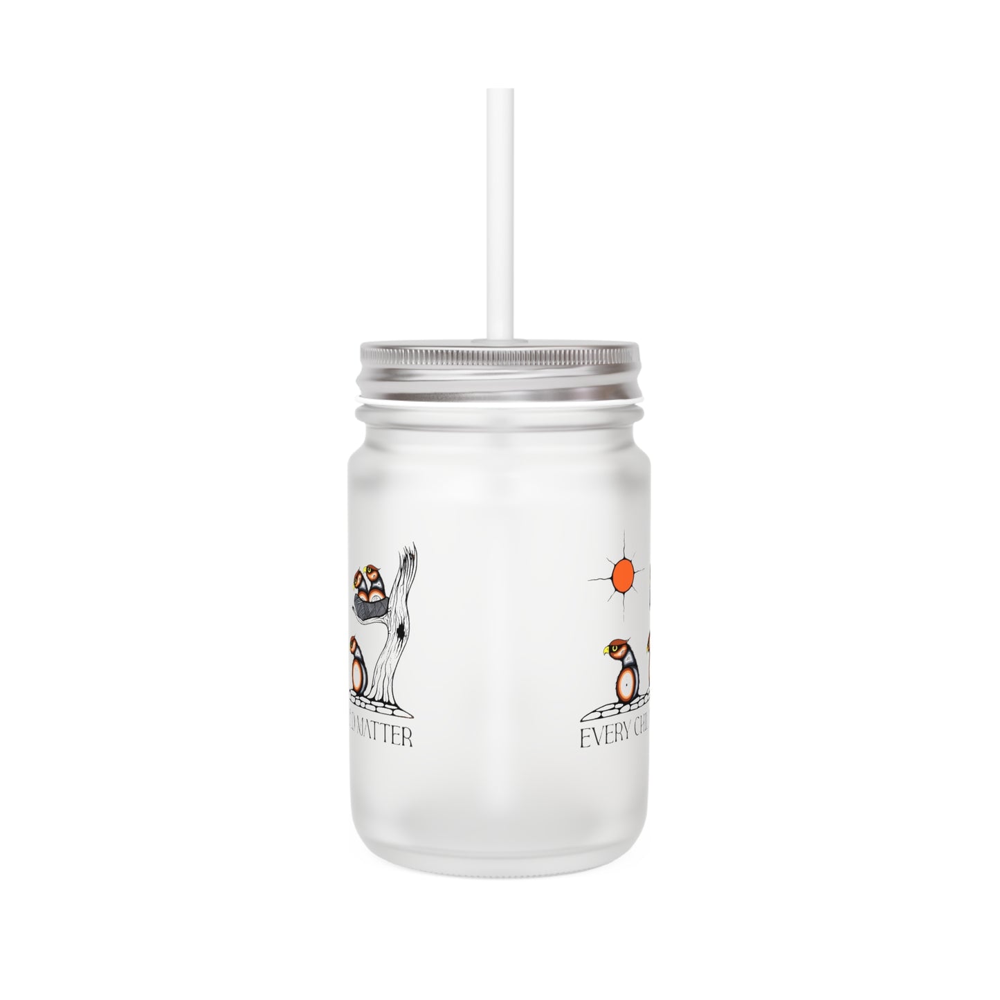 Every Child Matters Mason Jar with Straw
