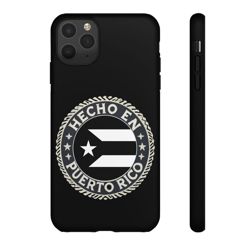 Hecho en Puerto Rico Phone Case  Puerto Rican Flag Emblem Tough Protective Cover