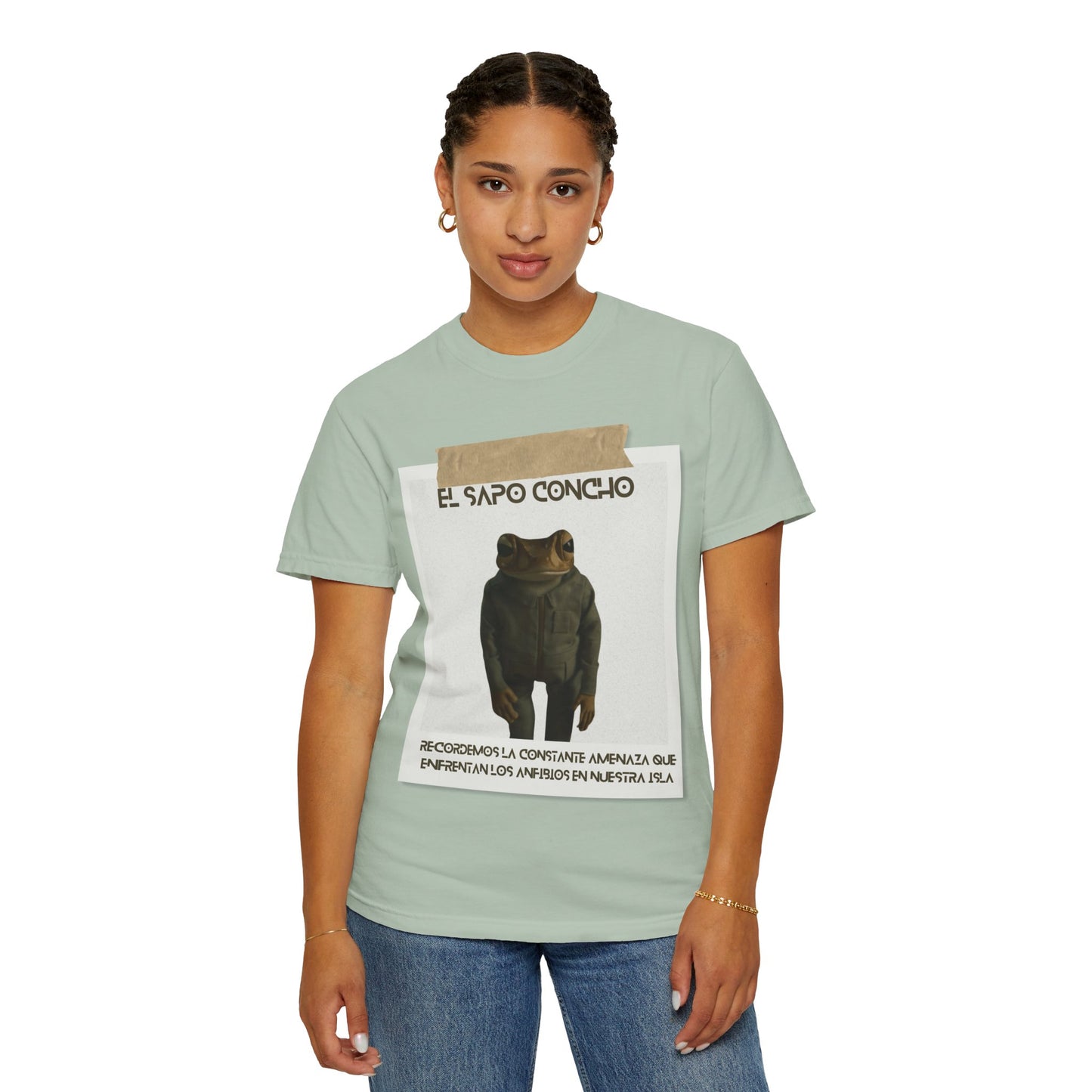 Puerto Rico in Every Stitch Frog Graphic Tee,Summer Vibes, Unique Gift for Nature Lovers