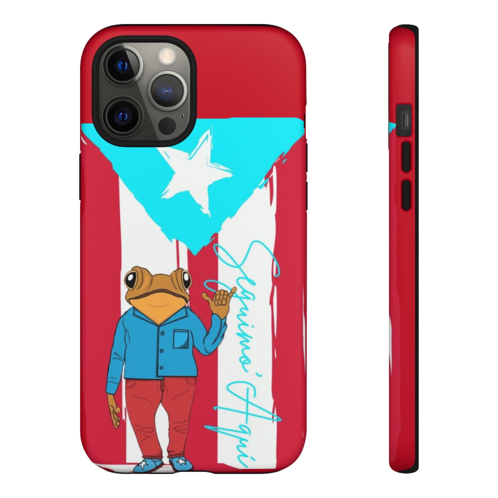 Puerto Rican Flag Frog Design ("Señorita Hops")Phone Case Isla del Encanto Phone Case – Puerto Rican Style
