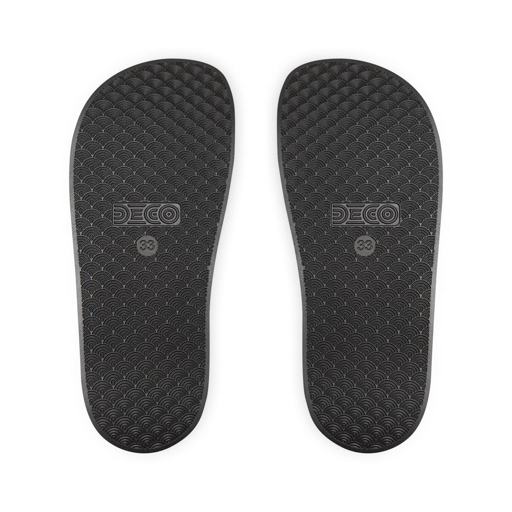 Youth Christmas Slide Sandals  "Merry Christmas" Holiday Cartoon Slides