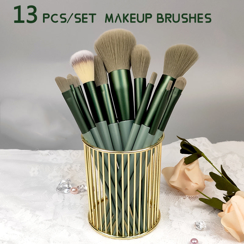 13 PCS Cosmetic Brushes Set Eye Shadow Foundation BB Cream Concealer Women Cosmetic Brush Eyeshadow Blush Powder Blending Beauty Soft Comprehensive Make Up Tools