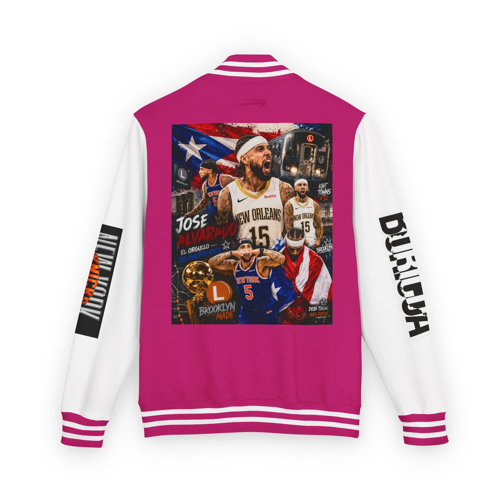 Basketball-Inspired Letterman Jacket — Men's Retro Varsity Sports Jacket Jose AlvarTribute Varsity Jacket