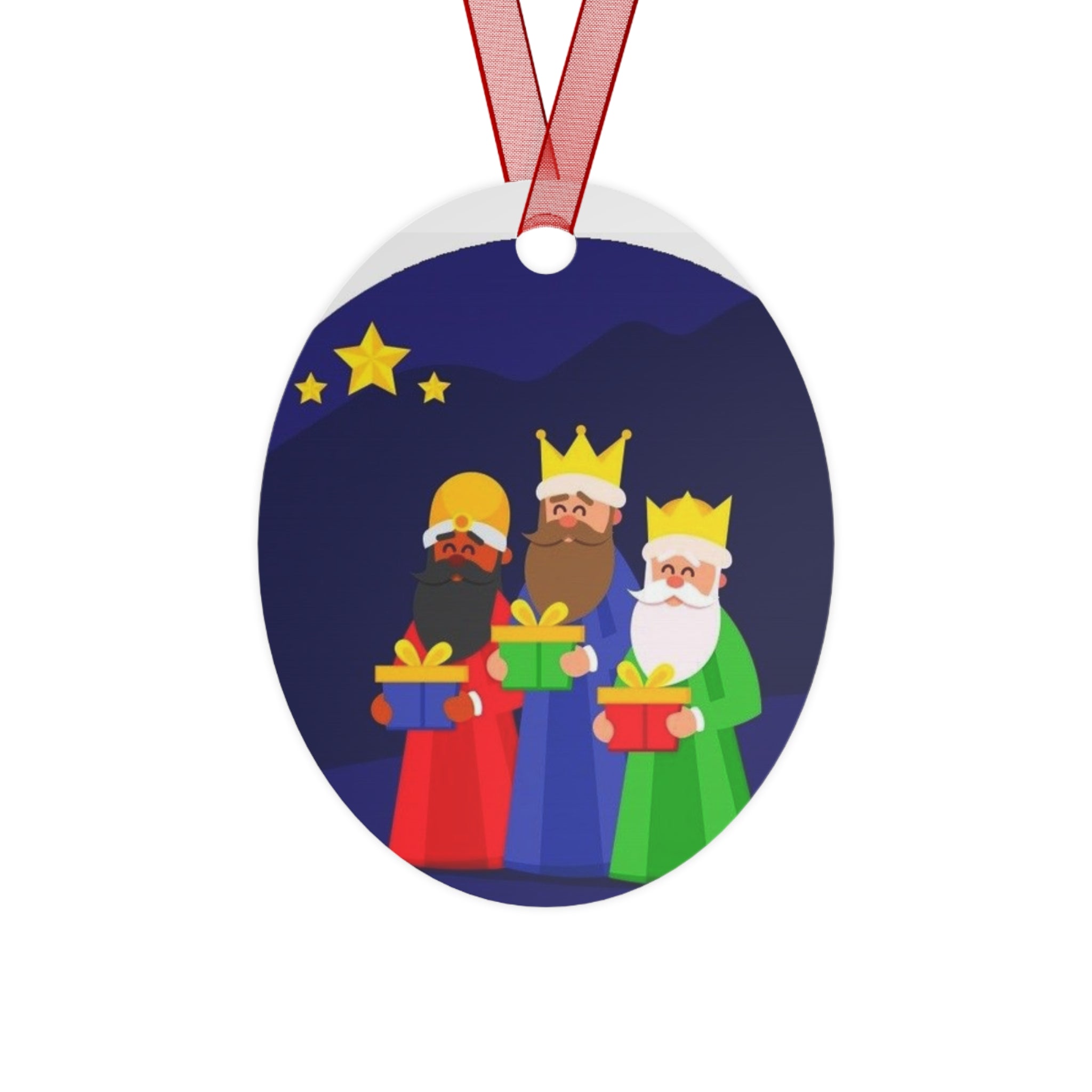 Christmas Metal Ornaments with Three Kings Design