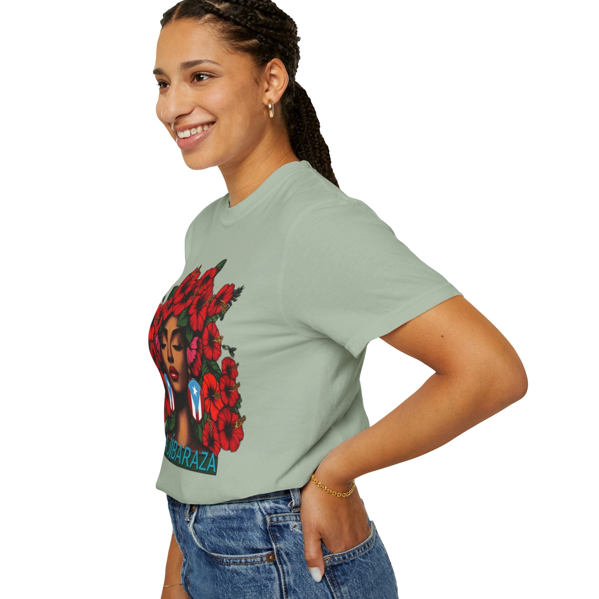 Puerto Rico Navidades T-Shirt — "La Jíbaraza" Floral Puerto Rican Pride Tee