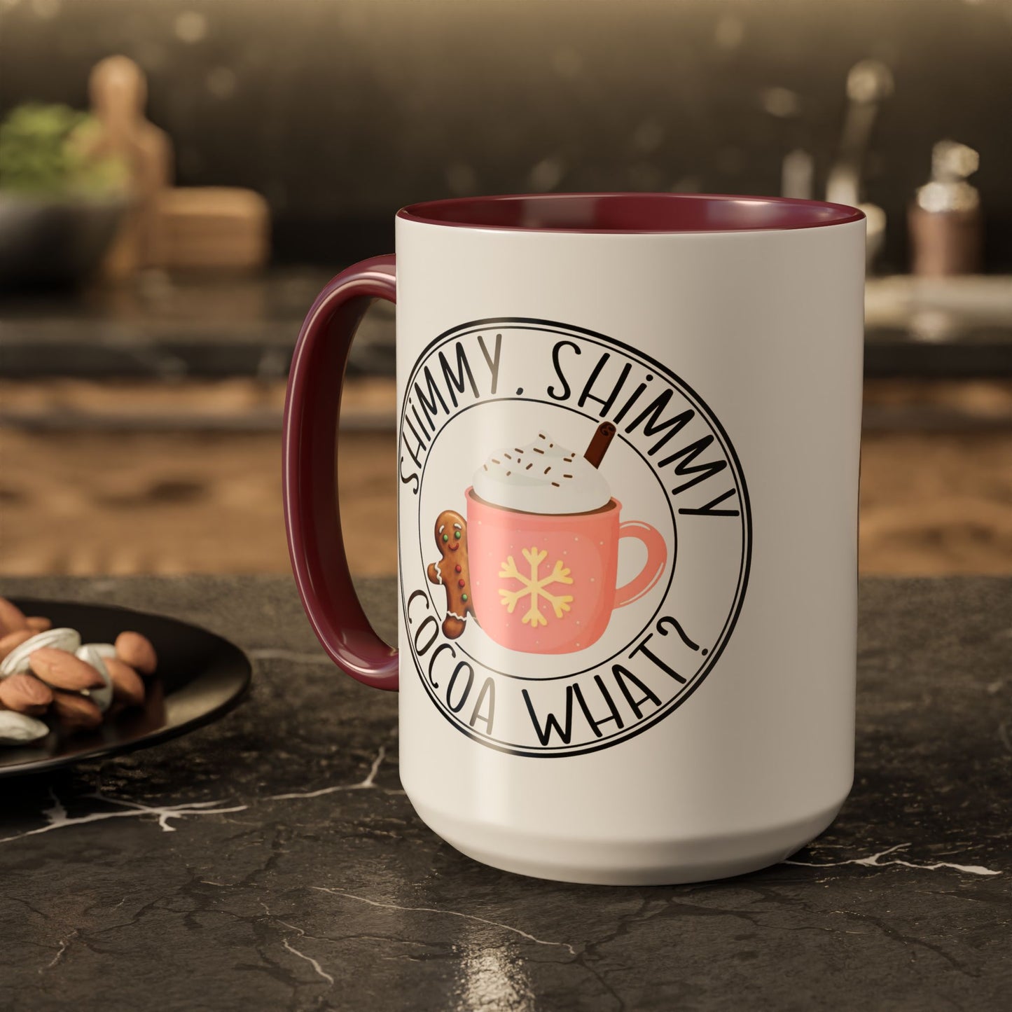 Cute Cocoa Mugs with Gingerbread Design Perfect for Winter Holiday CheerBeverage Cup Christmas Design