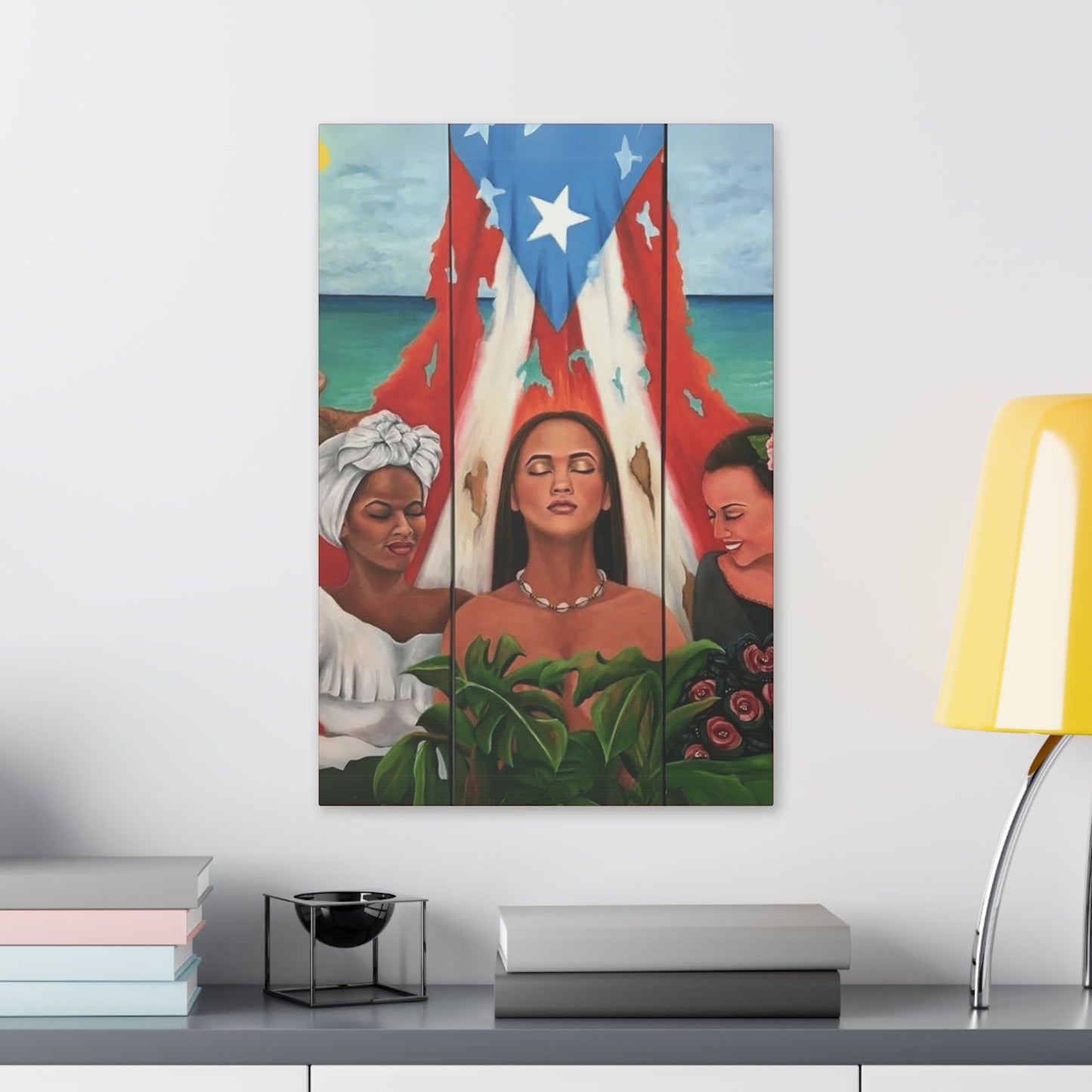 Capturing the Heart and Soul of Puerto Rican Art, Ethnic Canvas Print, Gift for Art Lovers, Beach-Themed Artwork