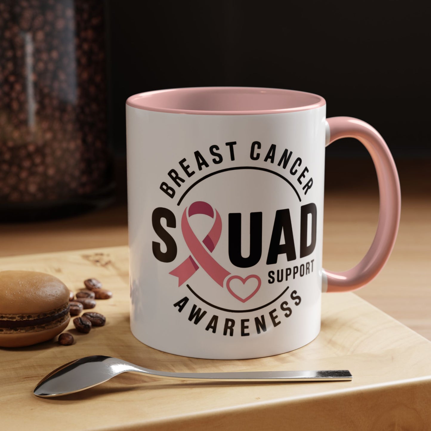 Breast Cancer Awareness Coffee Mug - Support Your Squad