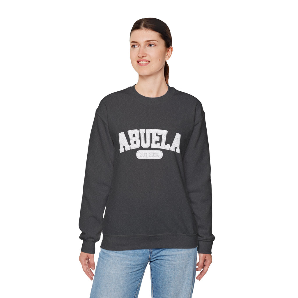 Abuela Varsity Crewneck Sweatshirt Cozy Grandma Gift Minimal Everyday Family Love Apparel