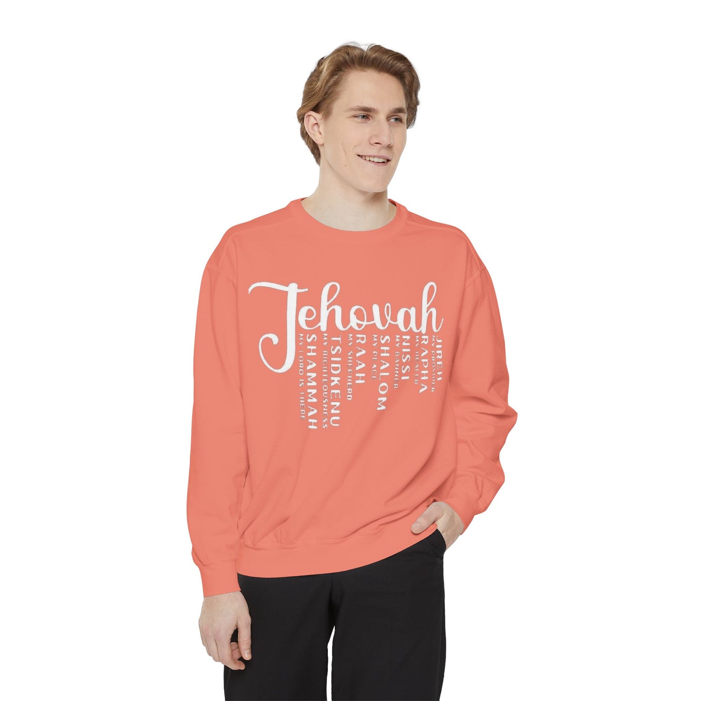 Jehovah Names Sweatshirt  Christian Faith Scriptural Names Pullover