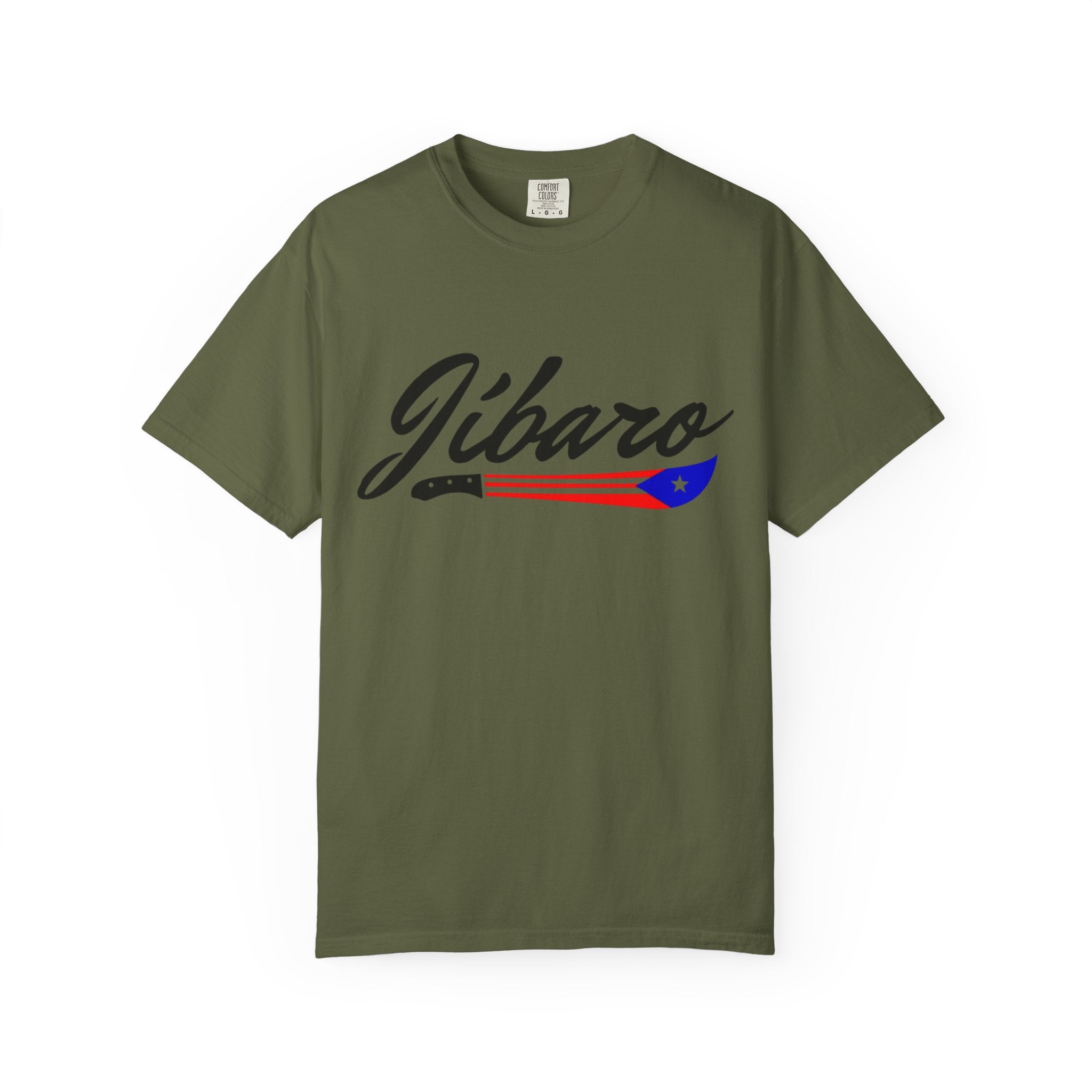 T-Shirt  "Jíbaro" Puerto Rican Heritage Tee (Back Machete  Sombrero de Paja Design) Puerto Rico’s Navidades