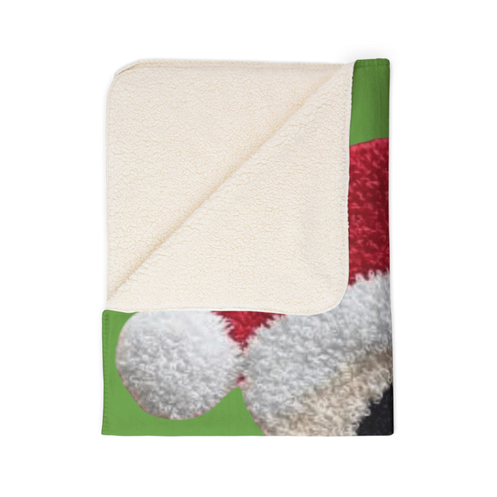 Magical Christmas Cartoon Blanket Christmas Skull Sherpa Blanket  Santa Hat Jack Skellington Holiday Throw