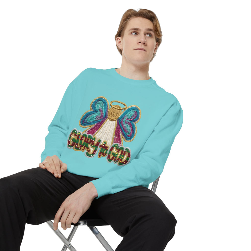Glory to God Angel Sweatshirt Christmas Holiday Collection  Festive T-Shirt & Sweater
