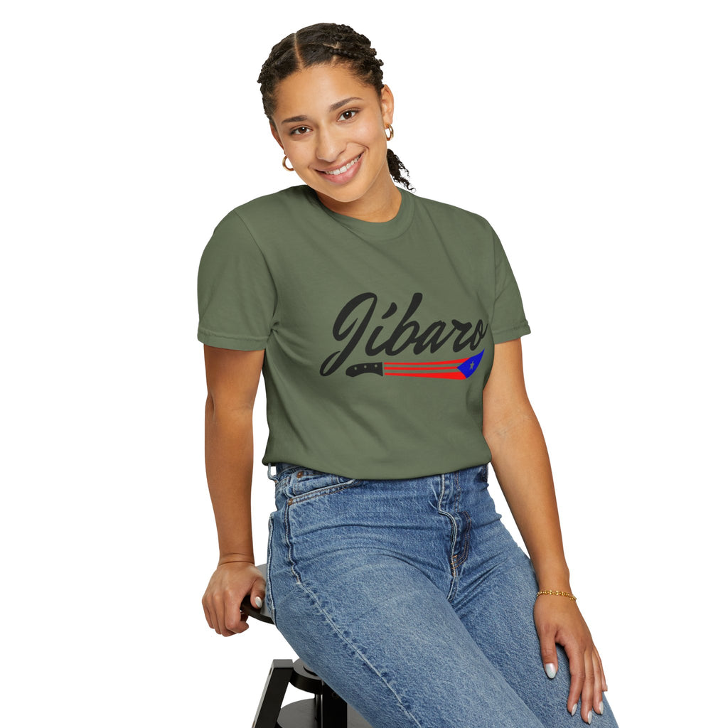 T-Shirt  "Jíbaro" Puerto Rican Heritage Tee (Back Machete  Sombrero de Paja Design) Puerto Rico’s Navidades