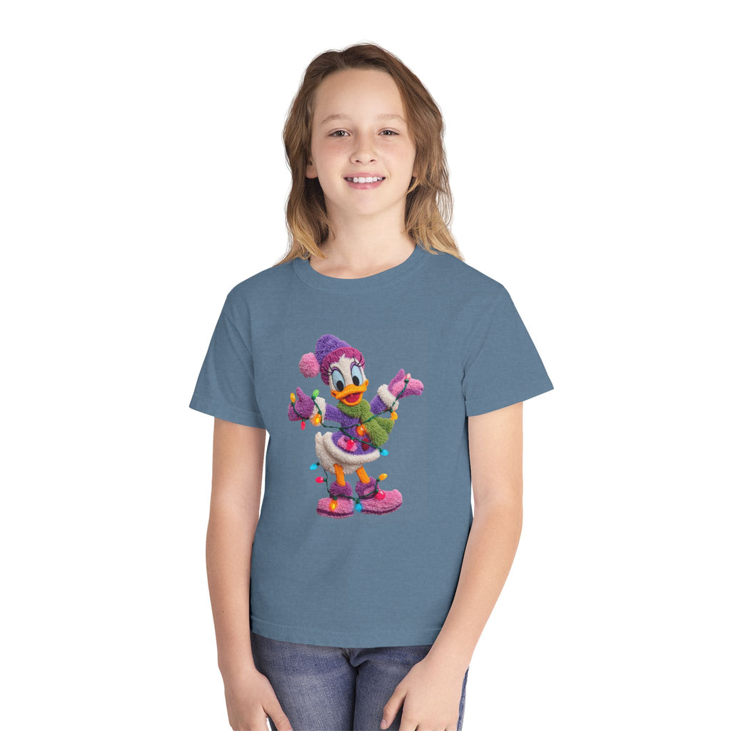 Duckling Holiday Tee — Cute Winter Lights Kids T-Shirt
