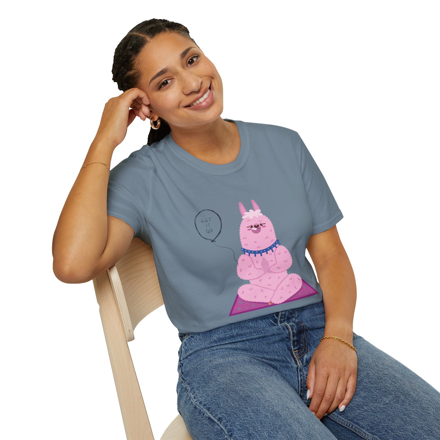 ✨ Let your outfit reflect your inner peace. Meditating Bunny T-Shirt, Softstyle Tee for Relaxation, Chill Vibes Apparel, Perfect Gift for Yoga Lovers, Cute Animal Graphic Tee