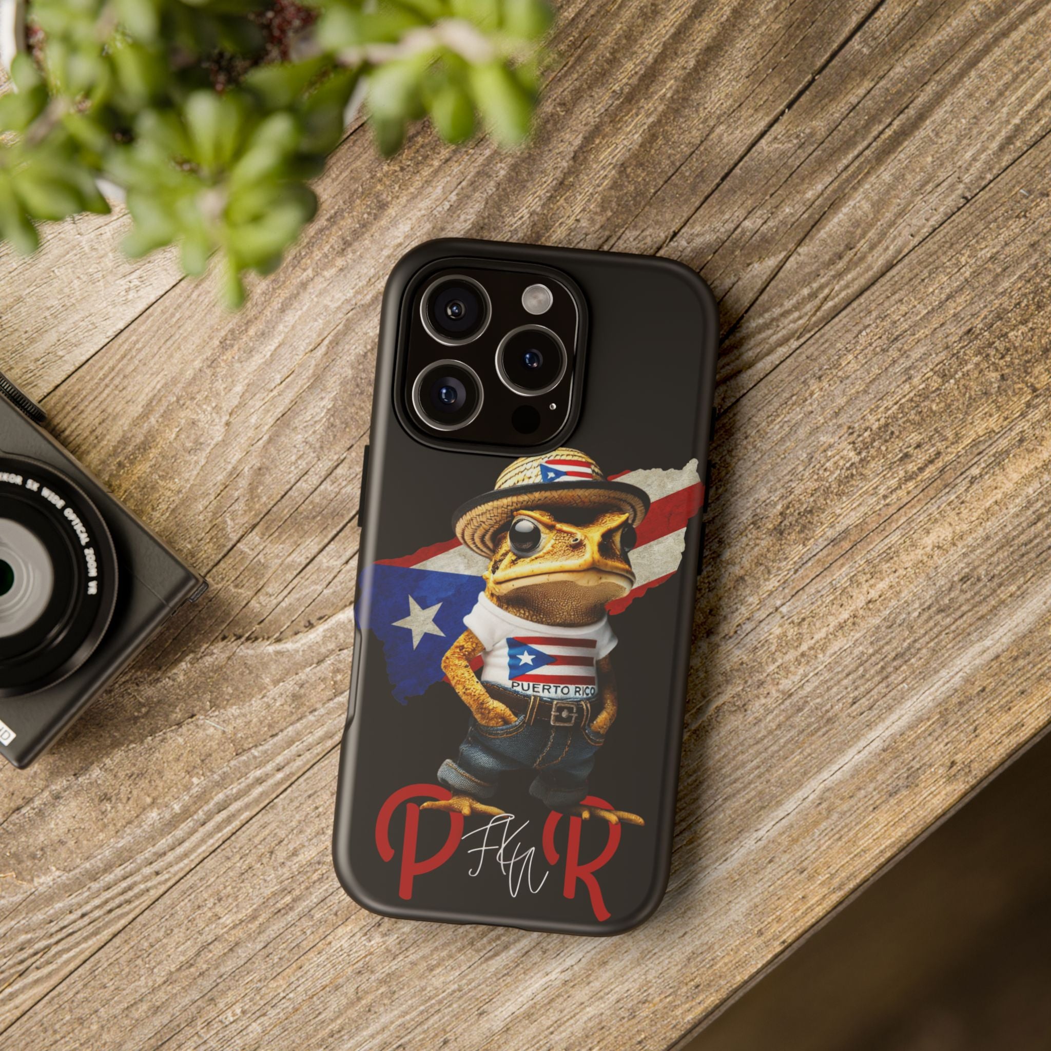 Puerto Rican Frog Tough Phone Case  Puerto Rico Flag Patriotic Protective Case
