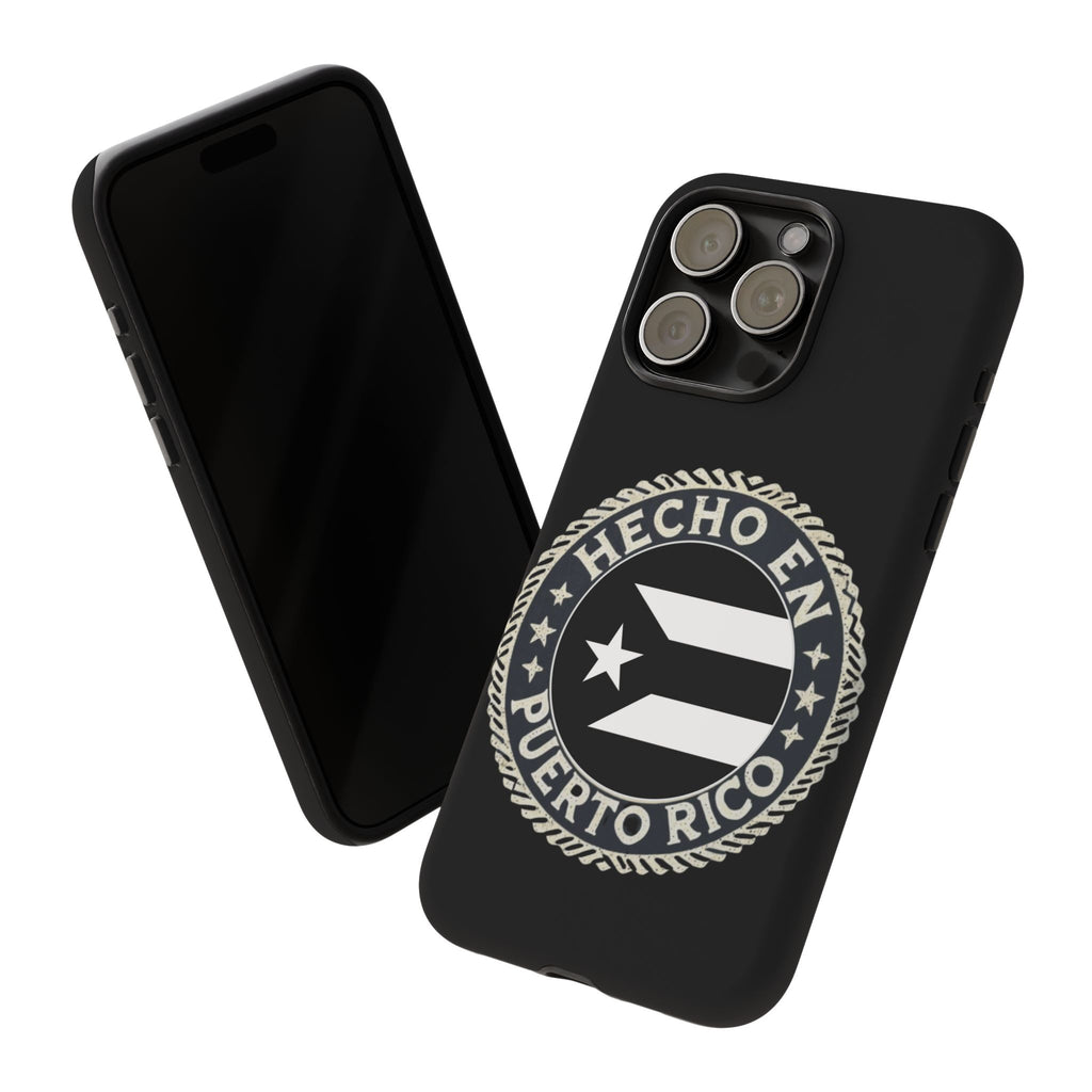 Hecho en Puerto Rico Phone Case  Puerto Rican Flag Emblem Tough Protective Cover