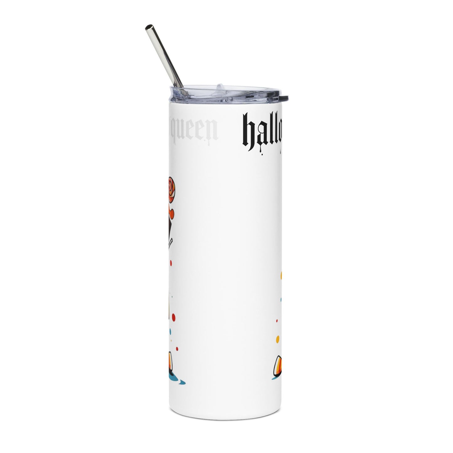 Halloween Ghost Tumbler, 20oz, Stainless Steel Travel Mug, Spooky Drinkware, Fall Coffee Cup, Trick or Treat Container