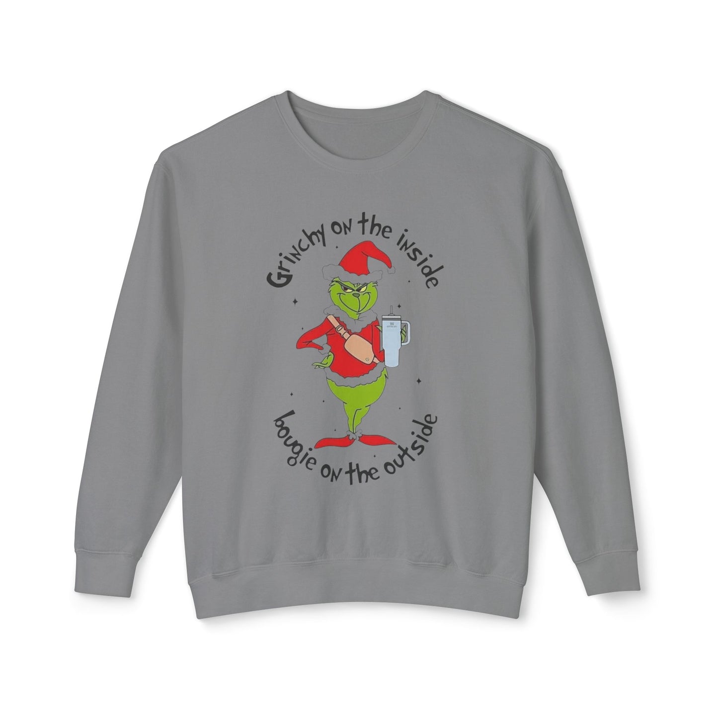 Funny, Cute & Classic Christmas Designs Grinchy on the Inside Crewneck Sweatshirt