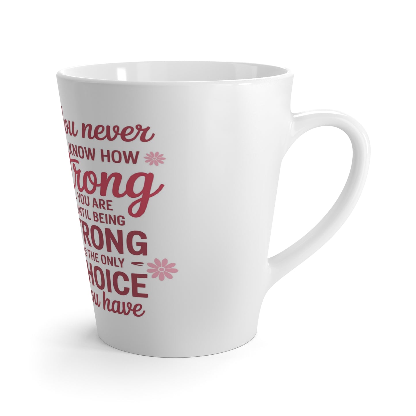 Cancer Survivor Mug Strong WarriorMindset Sunflower Latte Mug - Inspirational Coffee Cup for Motivational Moments