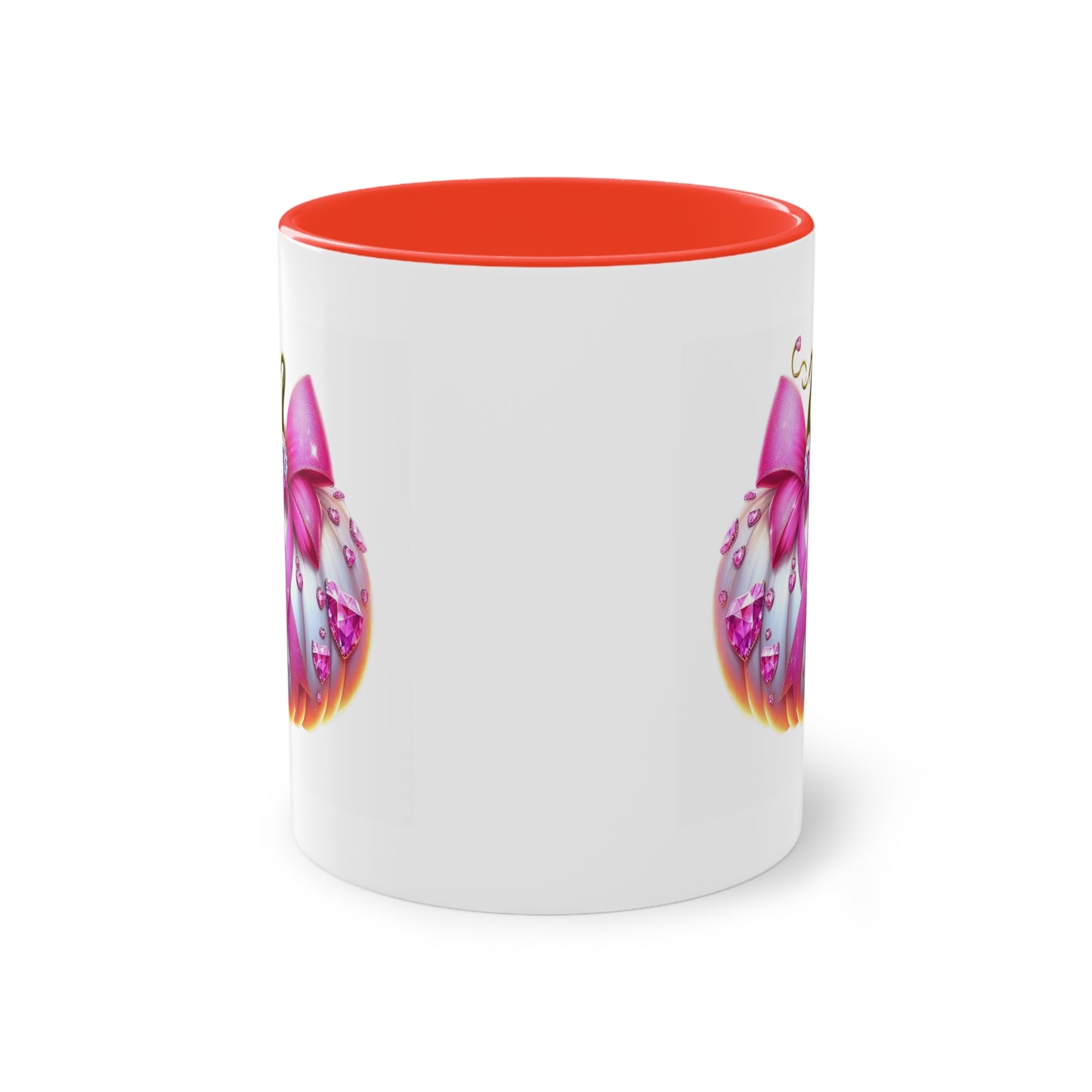 Vibrant Two-Tone Coffee Mug with Floral Design - Perfect Gift for Nature Lovers