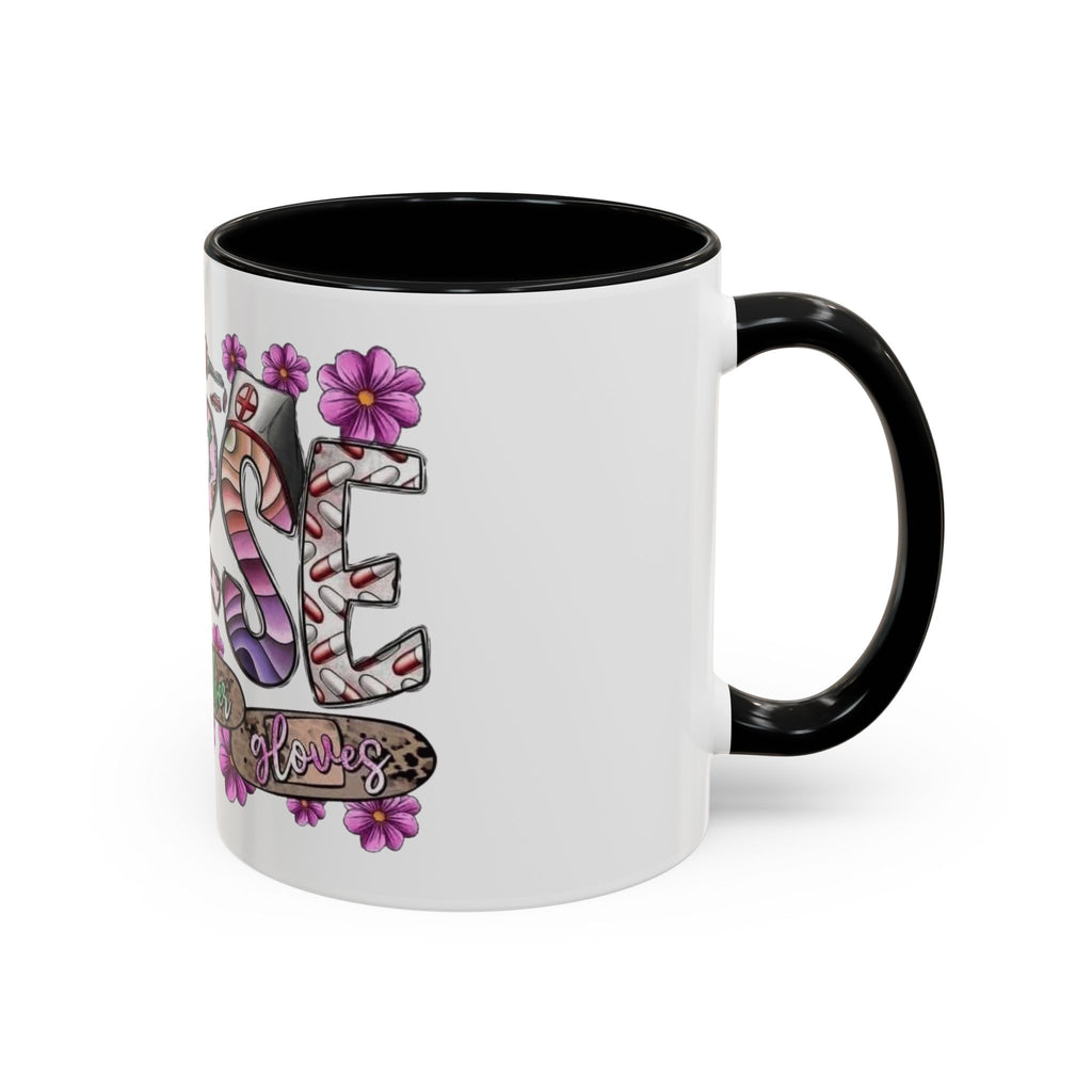Nurse Love Coffee Mug  Cute Floral Medical Stethoscope & Syringe Design (11/15oz) Medical Christmas Mug