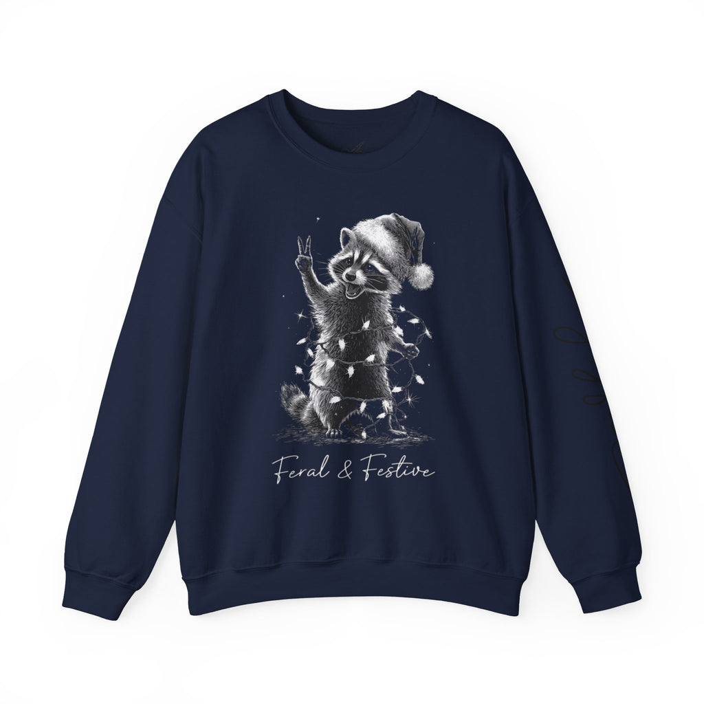 Holiday Raccoon Crewneck Sweatshirt Christmas Tshirts and sweaters,