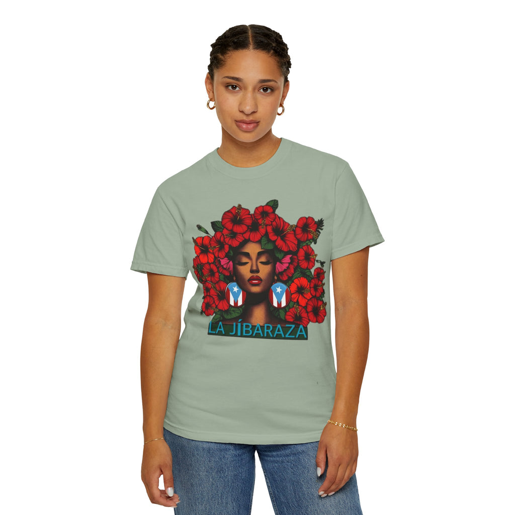 Puerto Rico Navidades T-Shirt — "La Jíbaraza" Floral Puerto Rican Pride Tee