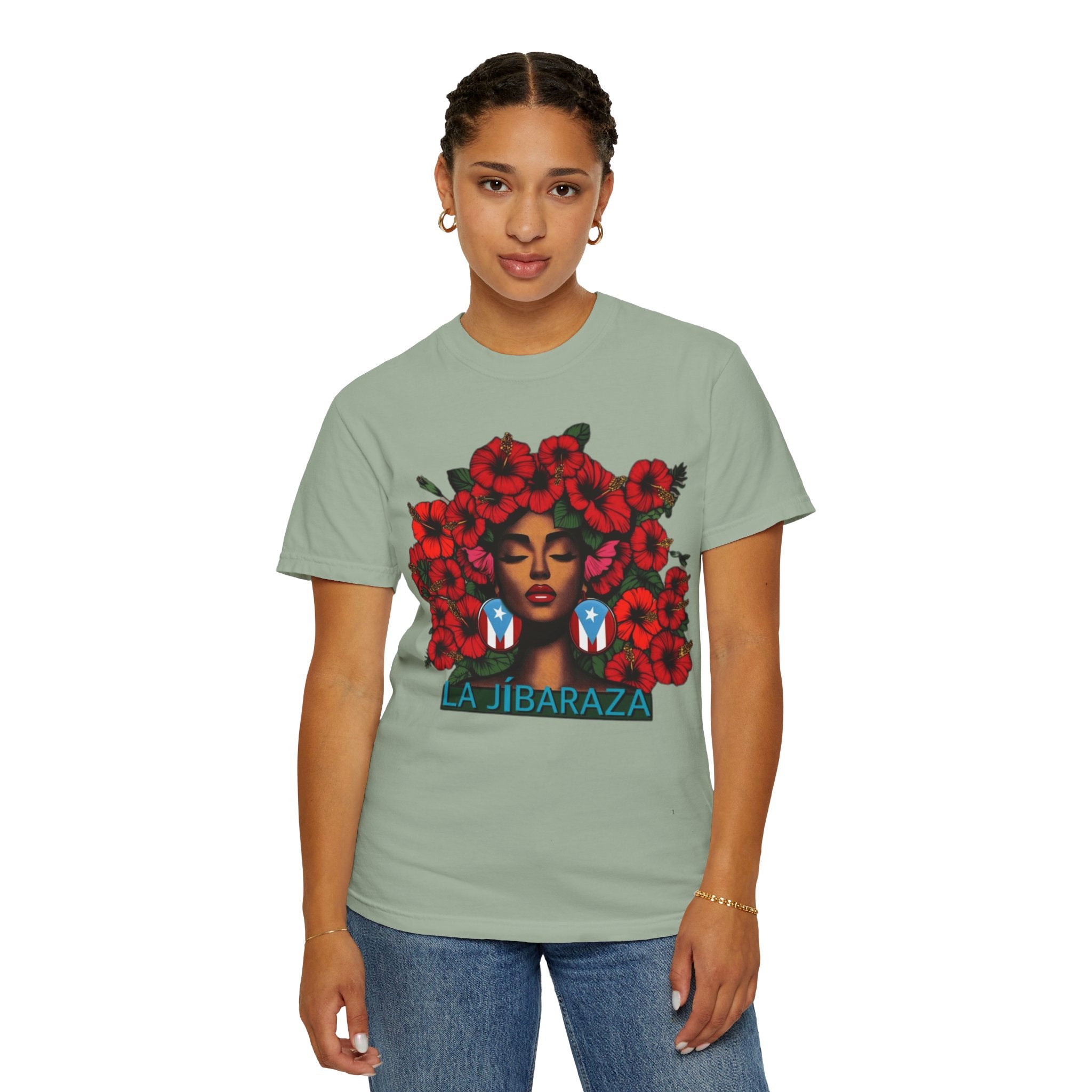 Puerto Rico Navidades T-Shirt — "La Jíbaraza" Floral Puerto Rican Pride Tee