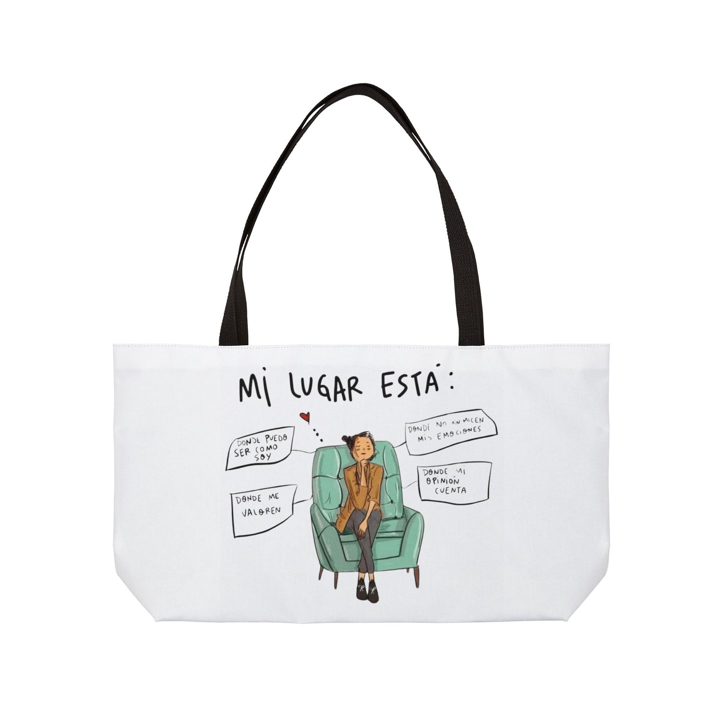 Lleva inspiración contigo a donde vayas Cozy Vibes Weekender Tote Bag | Perfect for Travel, Gifts, Beach Trips, or Everyday Use | Art-Inspired Carryall