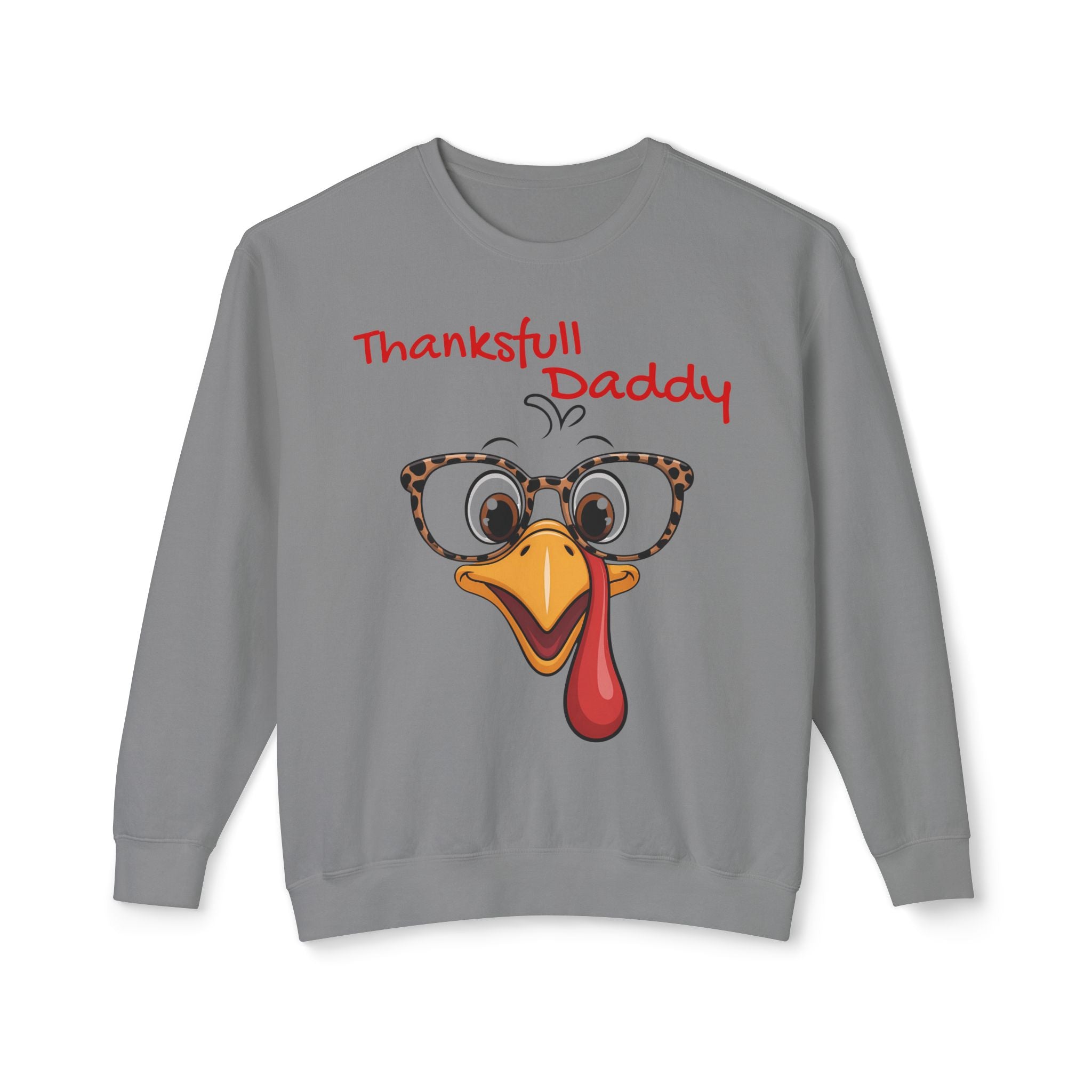 Thanksgiving Turkey 'Thankstfull Daddy' Crewneck Sweatshirt Fall T-Shirts and Sweatshirts Collection