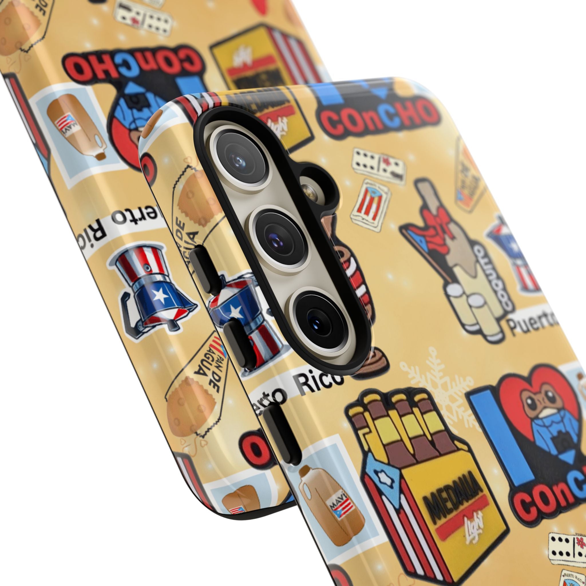 Puerto Rico Sticker Collage Tough Case  ‘I  Concho’ Pattern Phone Case