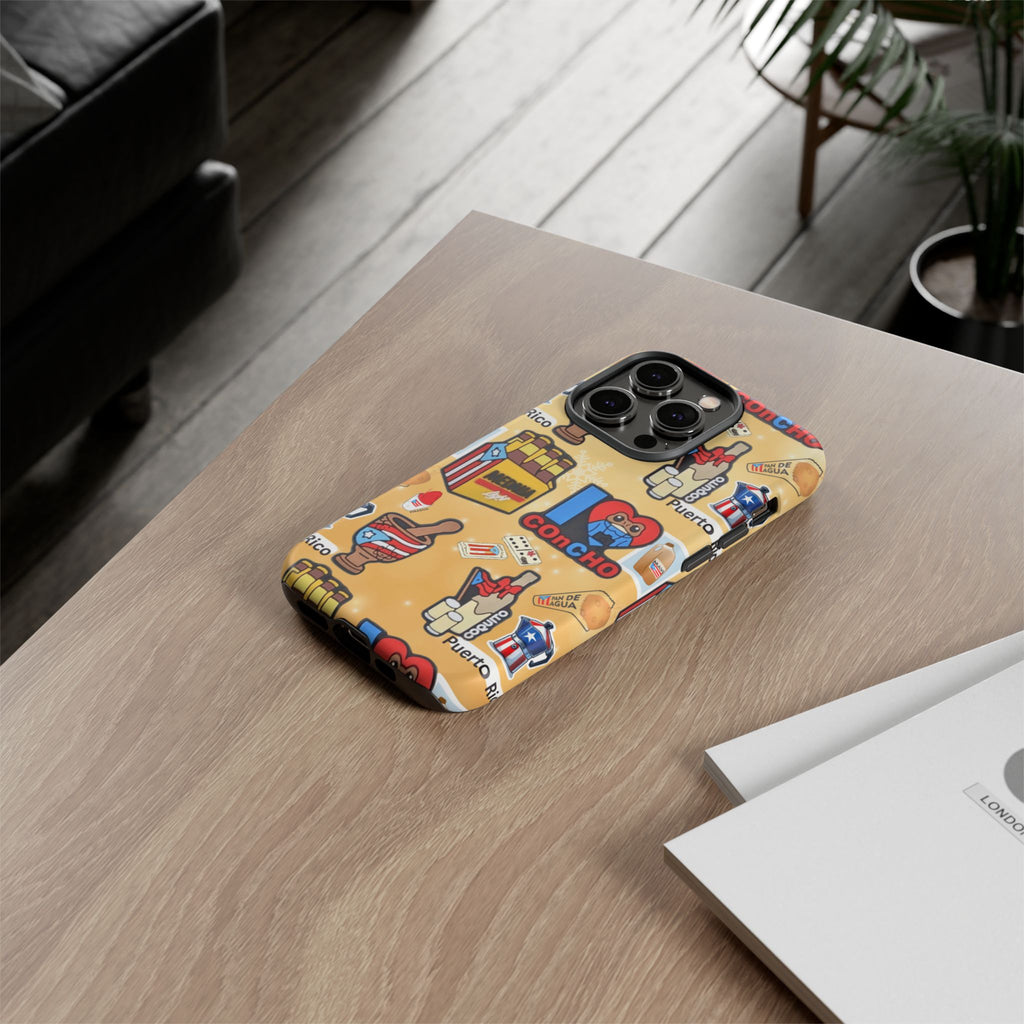Puerto Rico Sticker Collage Tough Case  ‘I  Concho’ Pattern Phone Case
