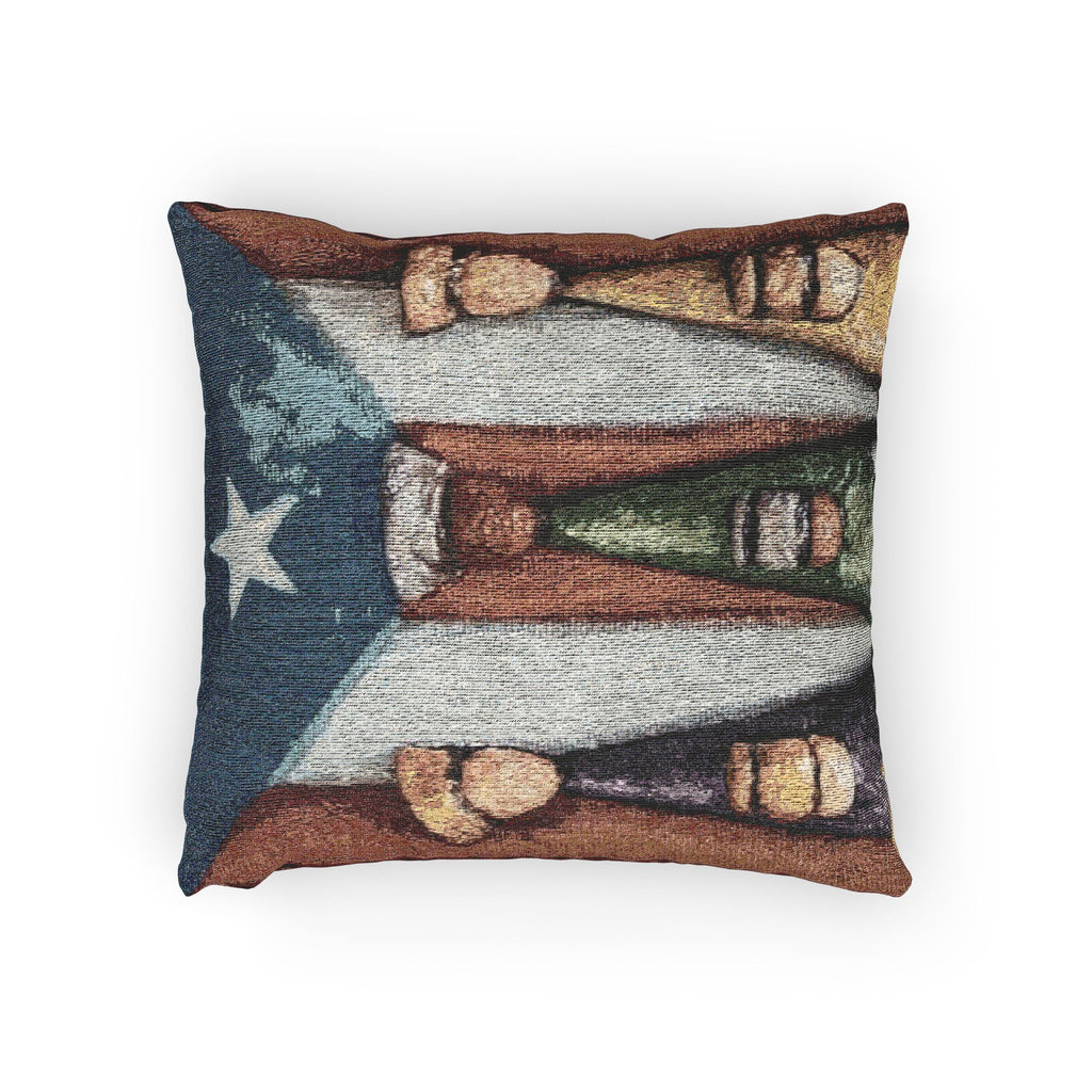 Los Trea Reyes Magos Puerto Rico Culture Pillow Woven Pillow