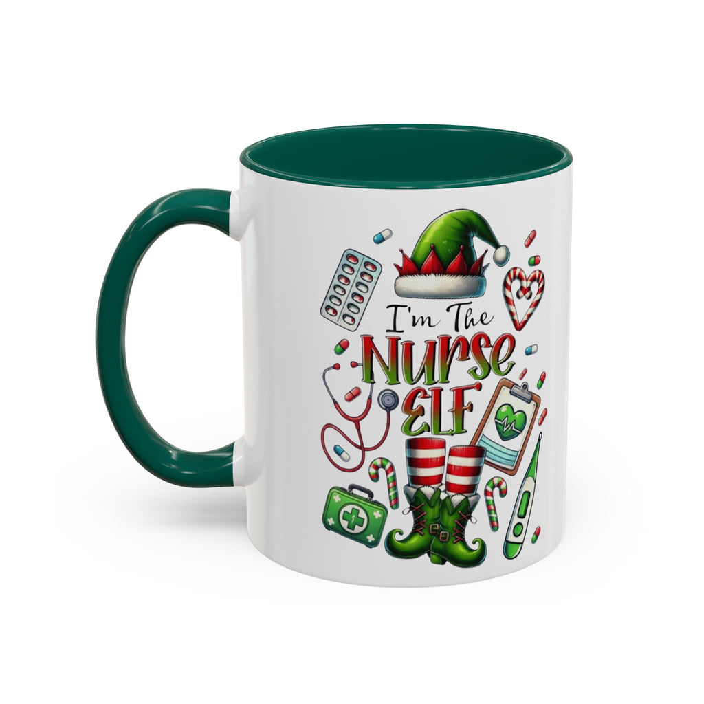 Nurse Elf Coffee Mug — Christmas Medical Holiday Gift (11oz & 15oz) Medical Christmas Mug