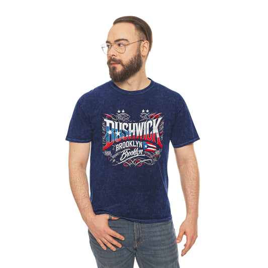 🇵🇷 Bold, Boricua, and Born to Represent Brooklyn Bushwick Vintage Tee | Unisex Mineral Wash T-Shirt, Streetwear, Graphic Tee, Urban Fashion, Casual Wear