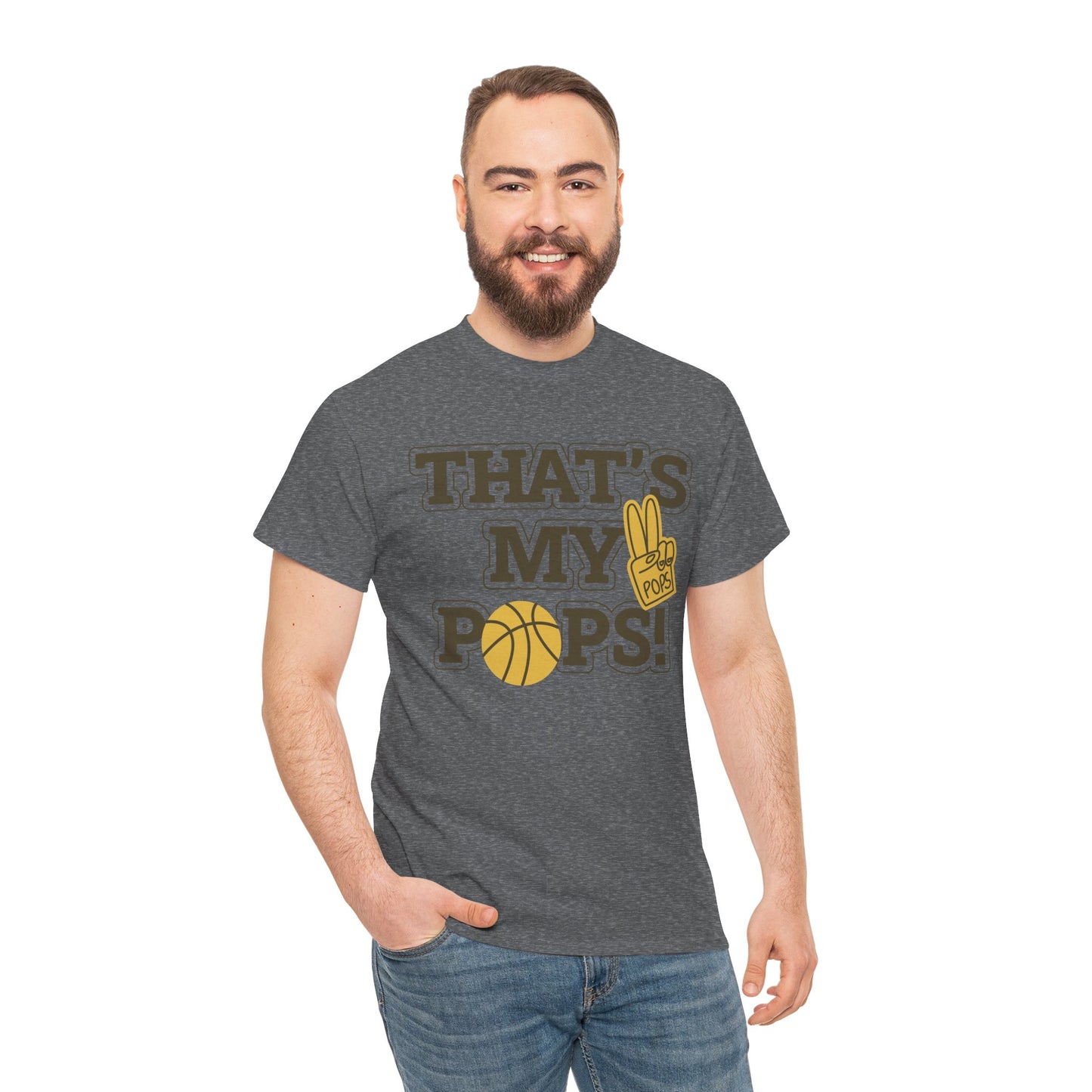 Basketball Dad Tee, Unisex Heavy Cotton T-Shirt for Father's Day, Sports Gift, Father's Day Gift, Family Tee, Casual Wear