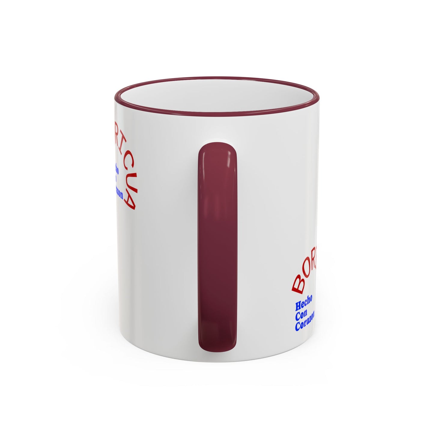 Puerto Rico Flag Heart Accent Rim Mug — Patriotic Coffee Cup (11oz/15oz)