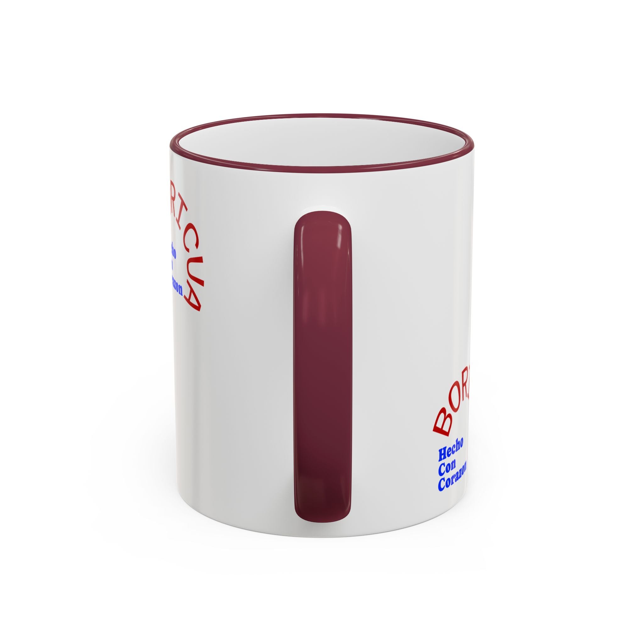 Puerto Rico Flag Heart Accent Rim Mug — Patriotic Coffee Cup (11oz/15oz)