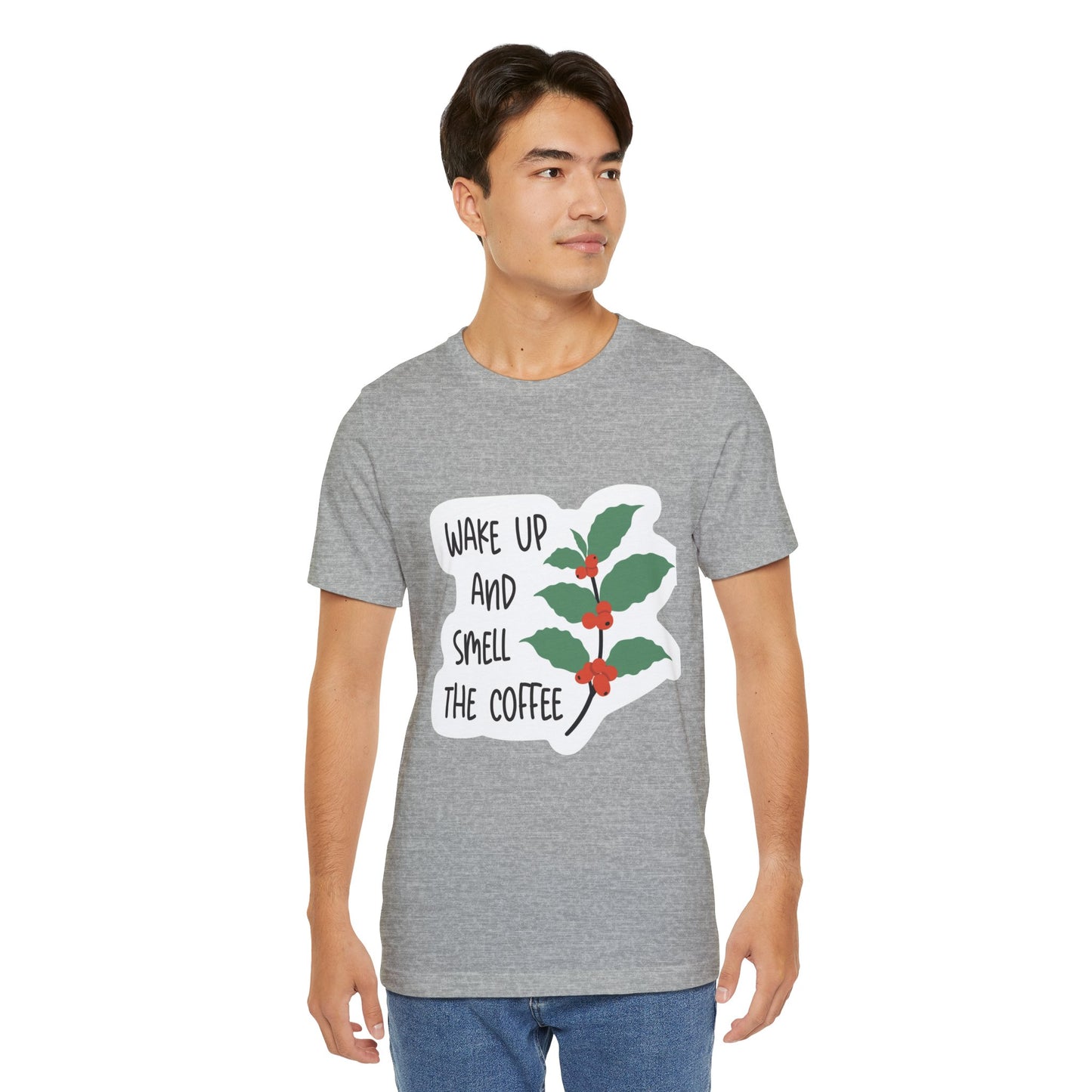 Wake Up and Smell the Coffee Tee  Coffee Plant Graphic T-Shirt