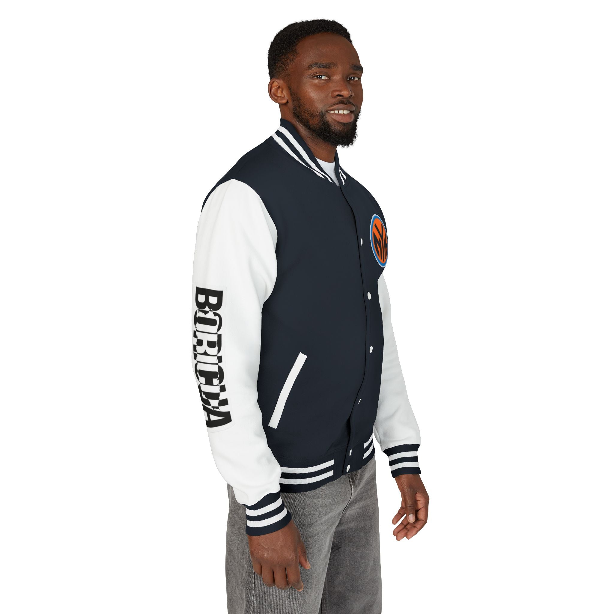 Basketball-Inspired Letterman Jacket — Men's Retro Varsity Sports Jacket Jose AlvarTribute Varsity Jacket