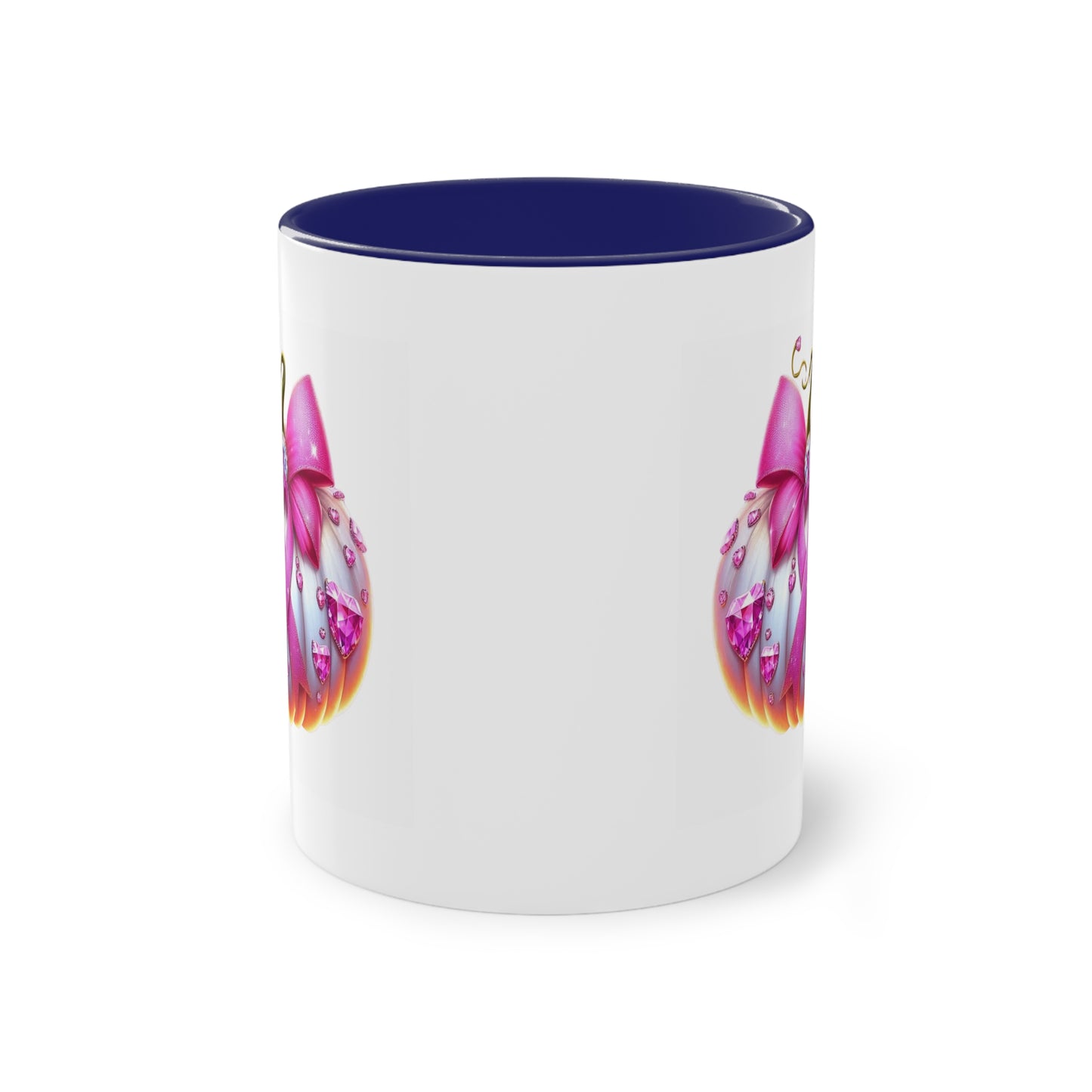 Vibrant Two-Tone Coffee Mug with Floral Design - Perfect Gift for Nature Lovers